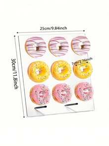透明甜甜圈展示架 - 适用于甜品桌甜甜圈展示、派对甜甜圈支架、甜甜圈展示装置、贝果展示架、派对贝果支架 - 均碼 - 查看 8