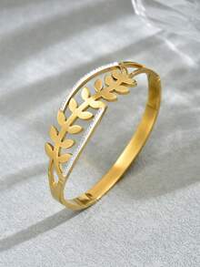 1pc Women's Stainless Steel Geometric Design Open Ring, Suitable For Daily Wear - Multicolor - View 10