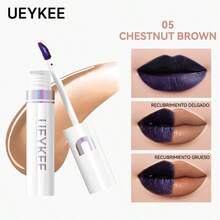 UEYKEE Tinte de Labios Peel-Off de Larga Duración | Brillo Labial Despegable con Acabado Mate Natural y Color Modular | Resistente al Agua y al Sudor | Hidratante y Vegano | Textura Ligera, No Pegajosa | No Mancha, No Transfiere | Ideal para Labios Sensibles | Sin Alcohol, Sin Parabenos | Regalo Perfecto para Navidad, Cumpleaños o San Valentín | Maquillaje Diario para Mujer Joven | Cosmético de Belleza Natural Cruelty-Free | Disponible en 7 Colores Intensos - 05 Castaño Marrón - Ver 8