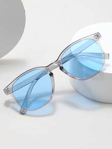 Translucent Gray Frame With Blue Film