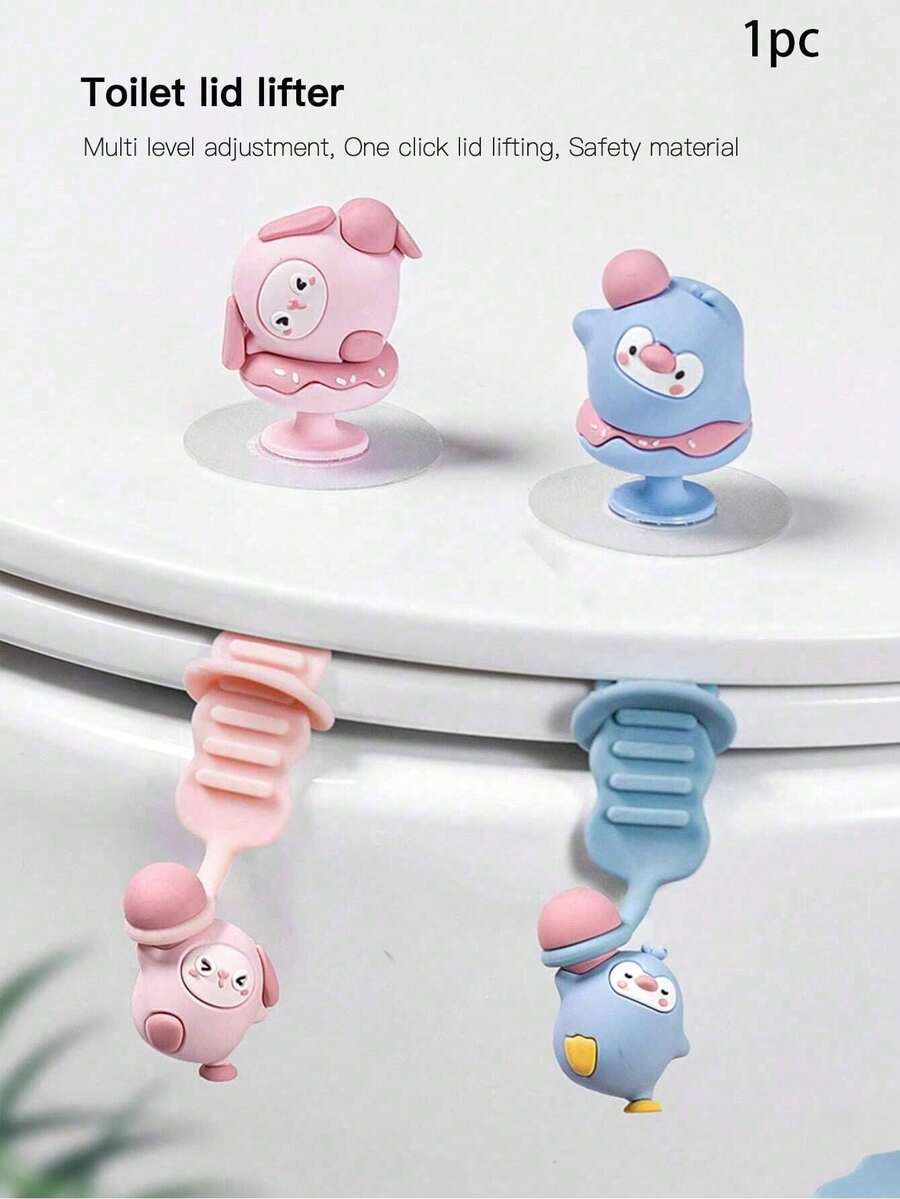 1个马桶盖提手，卫生手柄，用于提起马桶盖，防污马桶盖拆卸器，浴室清洁工具 - 多色 - 查看 1