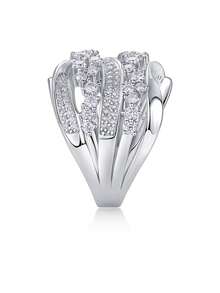 925 Sterling Silver Moissanite Ring For Women, Hypoallergenic High-End Engagement/Wedding Ring, Valentine's Day/Birthday Gift, Oxidation-Resistant Gift Box Packaging - Ring - View 10