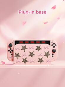 1件装豹纹、星形、蝴蝶结图案保护套，兼容Switch 2/Switch NS/Switch OLED/Lite，Switch配件，全套包含便携包、卡槽底座，Switch玩家的最佳礼物 - 彩色 - 查看 20