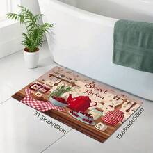 1pc Diatomaceous Earth Absorbent Drying Mat, Kitchen Countertop Drain Mat, Coffee Machine Mat, Pour Over Coffee Pot Mat, Dish & Cup Drying Mat, Non-Slip Backing Kitchen Mat, Dining Table Mat, Breakfast Mat, Washing Machine Mat, Home Kitchen Dining Table Coffee Shop Bar Decor Mat, Holiday Party Housewarming Gift - Multicolor - View 11