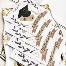 100/60/20pcs 13 * 13 Inch Disposable Graduation Season Party Napkins, Exquisite Graduation Hats And Scroll Patterns, Paired With The Warm Word "Congratulations", Used For Graduation Season Parties, Graduation Celebrations, Family Gatherings, And Restaurant Decoration Napkins - Apricot - View 11