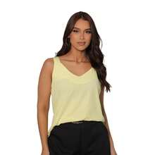 Elegant Women's Tank Top With Wide Straps. - MÀU VÀNG TRƠN - Xem 5