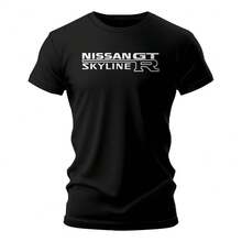 Luxury Casual T-Shirt Nissan Skyline GT-R R34 Ref: 360 - Black - View 2