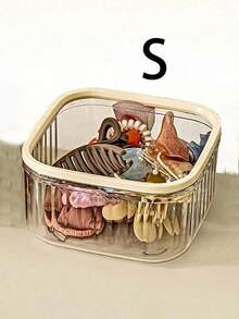 多功能防尘桌面化妆品及配件收纳盒，化妆品整理盒，桌面垃圾桶。设计便捷，可用作珠宝盒、戒指盒、首饰收纳盒。