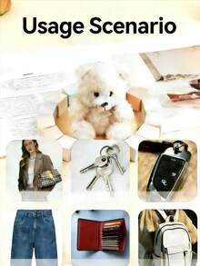 1pc Fashionable & Cute Teddy Bear Cartoon Keychain, Popular Women Backpack Hanging Chain Key Chain Accessory, Exquisite Car Key Chain Gift, Lovely Backpack Decoration - A - View 7