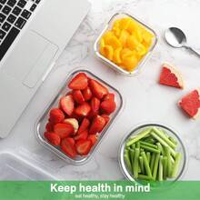 32-Piece Glass Food Storage Containers (16 Glass Bowls + 16 Lids) With Upgraded Snap Locking Lids – Airtight Lunch Containers, Suitable For Microwave/Oven/Refrigerator/Dishwasher (Black) - 黑色 - 查看 8