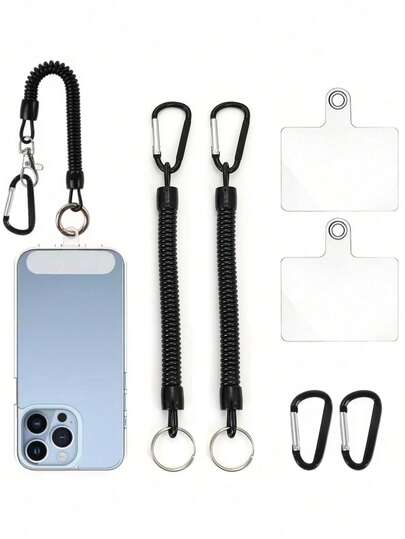 Multifunctional Elastic Retractable Keychain With Mobile Phone Gasket,Mobile Phone Lanyard Anti-Theft Mobile Phone Strap, Key Chain Keyring Key Holder,For Mother, Family, Friends, Birthday, Holiday Phone Charm, Phone Chain,For Men And Women Back To School Supplies,Gift Souvenir,For Outdoor Skiing, Hiking, Cycling, Fishing, Rock Climbing