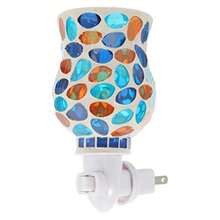 OSALADI Lampara De Fragancia Electrica Con Calentador De Cera Aromatica Enchufable Luz Nocturna De Mosaico Para Aceites Esenciales Ambiente Acogedor En Hogar Oficina - como en la foto - Ver 8