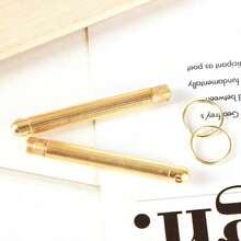 5/3/1 Set Mini Metal Ear Spoon Kit, With Keychain, Sterile, Batteryless, Suitable For Travel, School, Back To School, Travel Essentials, Home Essentials, Ear Cleaning - Gold - View 6