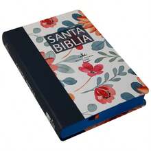 BIBLIA 1960 ECONOMICA SEMIFLEXIBLE AZUL FLORES LETRA GRANDE 12 PUNTOS - Libro único - Ver 4