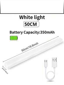 1个USB充电式LED人体感应灯，橱柜衣柜灯，无线LED夜灯，楼梯背光灯，可充电，适用于房间、厨房、厨房配件、衣柜、楼梯、走廊和橱柜，厨房装饰，卧室装饰，卧室，灯具，灯光，房间装饰，感应灯，厨房灯，电池壁灯，吸顶灯，电池灯，圣诞节，万圣节，LED灯，壁灯，壁灯，卧室灯，电池容量：150mAh、200mAh、350mAh，10/20/30/50厘米可选 - 櫥櫃燈條 - 查看 15