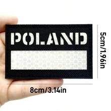 1 Stück Polen Flagge gestickt Patch mit Klettverschluss - Moralabzeichen für Rucksäcke, Kleidung & Armbinden - Polen - Übersicht 11