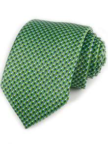 Exclusive Design Luxury Men's Digital Print Tie - Navy Blue With White And Beige Geometric Pattern, Super Fine Fiber, Woven Texture, Suitable For Thanksgiving, Father's Day And Campus Events - Multicolor - View 38