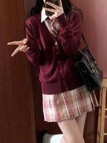 Women Cardigans - Burdeos - Ver 1