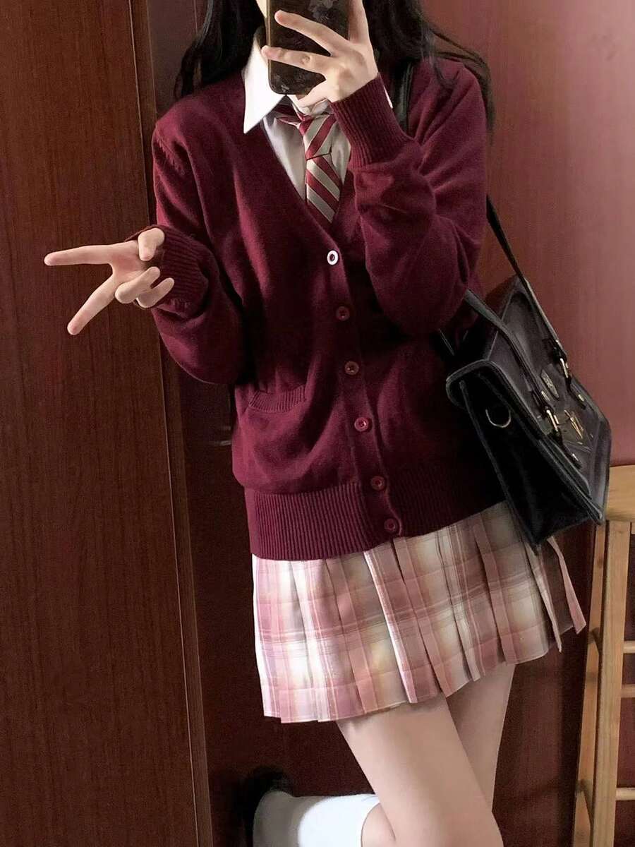 Women Cardigans - Burdeos - Ver 1