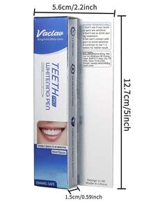 2支装Vaclav牙齿美白笔，牙齿美白凝胶，牙齿漂白凝胶，美白剂，去除牙渍，口腔卫生 - 2 Pieces - 查看 8