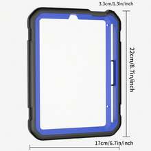 Kids Tablet 1pc, Protective Case For Mini 7 A17 Pro 2024/ Mini 6 2021 8.3-Inch, With Pencil Slot, 360-Degree Rotating Stand, And Handle, Compatible With 7th/6th Generation Mini, Red/Blue - Ice Blue + - View 5