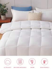 1件装绗缝被芯 - 四季通用被芯，羽绒替代品，通过Oeko-Tex认证 - 白色 - 查看 8