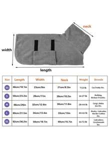 宠物浴袍，吸水性强速干的狗狗/猫咪浴巾，柔软超细纤维宠物浴袍 - 彩色 - 查看 14
