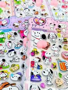 3D立体浮雕贴纸，挤压减压贴纸，可爱贴纸，Y2K风格，可重复使用，趣味十足的减压挤压贴纸，清新甜美风格/极简美学/蝴蝶/动物图案，适用于手机/笔记本电脑/水瓶/汽车 - 彩色 - 查看 10