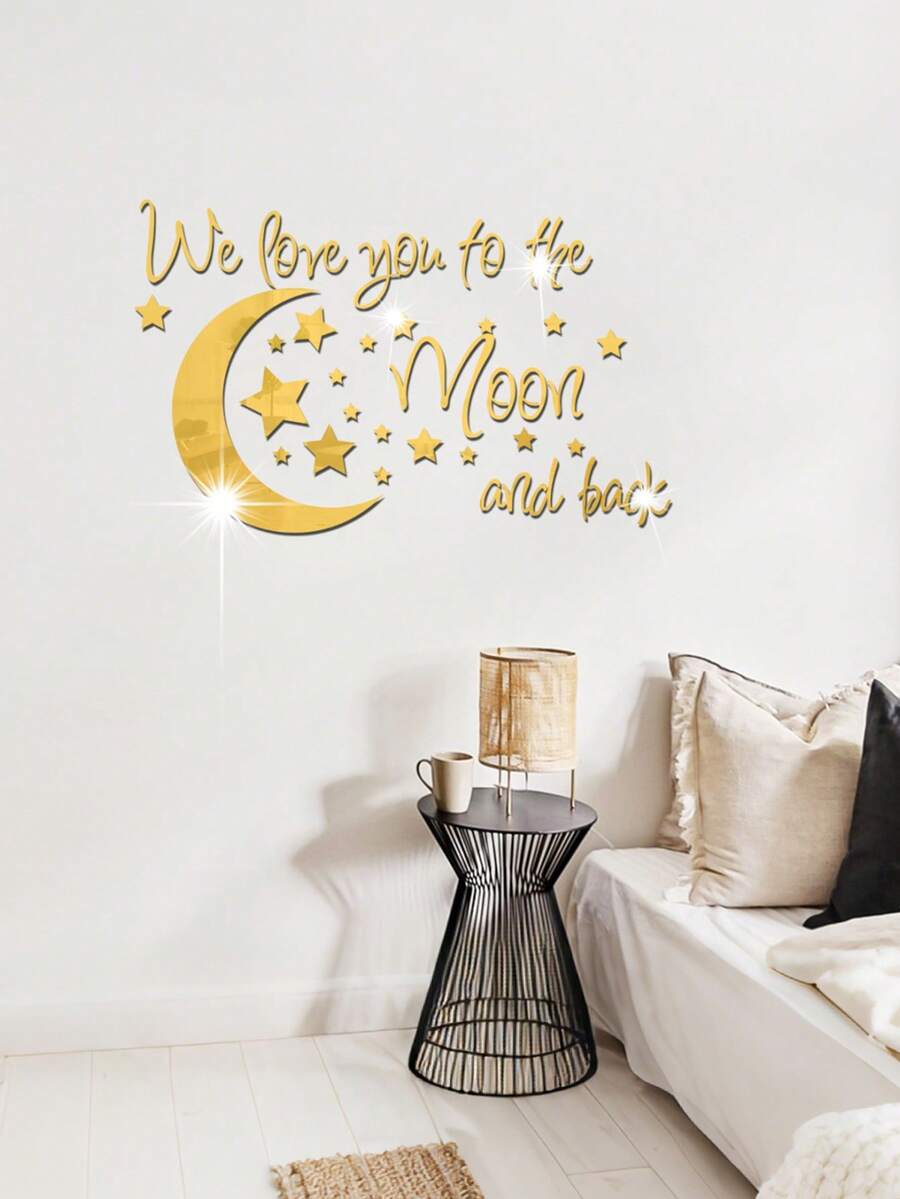 1 miếng dán tường Eid Mubarak, hình trăng vàng bạc đen kiểu Ả Rập, trang trí nhà cửa Ramadan, quà tặng Eid, đồ trang trí Eid, đồ dùng tiệc Ramadan Hồi giáo - Nhiều màu - Xem 1