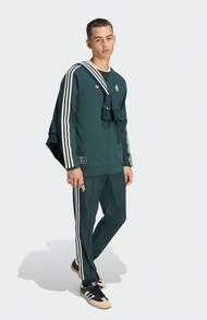 adidas originals Juventus 休閒時尚訓練戶外套頭寬鬆衛衣 男款 綠色 - 綠色 - 查看 7