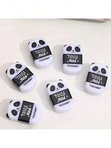 1个便携式小巧可爱熊猫造型橡皮擦，二合一削笔器橡皮擦多功能文具 - 熊貓削鉛筆機 - 查看 4