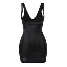 1件装塑身吊带裙，可穿在连衣裙下，收腹提臀，吊带式连衣裙衬裙，塑形肩带内衣 - 黑色 - 查看 6