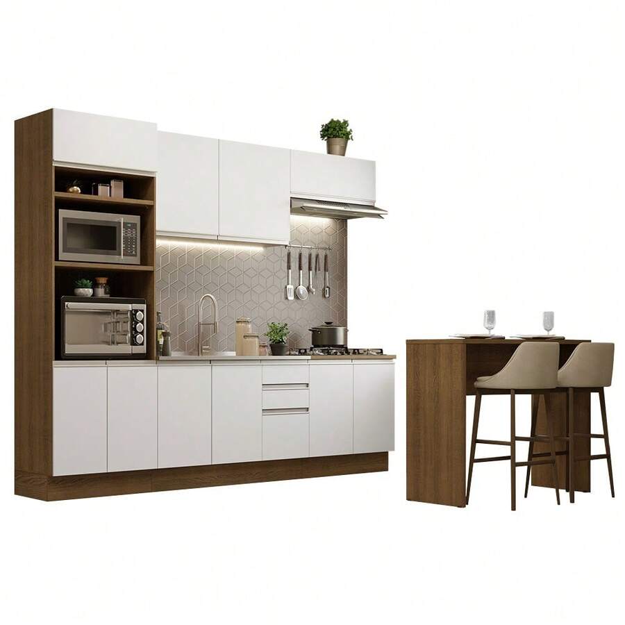 Cocina Integral Completa Modular con Isla Madesa Glamy MB - Multicolor - Ver 1