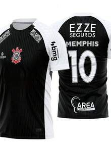 New Corinthians Away Kit 2025/26 Fan Version - 黑色 - 查看 2