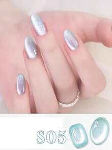 12毫升容量 2026 春夏新款女士假日礼盒套装，内含气泡水、半透明冰岛极光猫眼裸粉色仙女彩虹云锦碎片、猫眼冰透明紫金粉日记桃猫眼玻璃珠水晶石猫眼凝胶指甲油。 - 彩色 - 查看 21