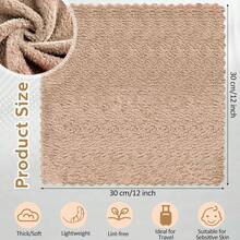 超柔软洗脸巾 12/24 条装，优质超细纤维毛巾，吸水性强，速干珊瑚绒洗脸巾，多用途洗脸巾，适用于浴室、酒店和健身房 - 彩色 - 查看 2