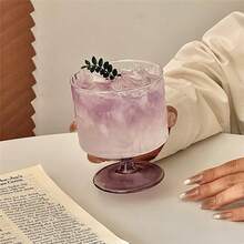 2pcs Unique Tree Bark Textured Purple Stemmed Glasses, Champagne Flutes, Cocktail Glasses, Whiskey Glasses, Tequila Bourbon Glasses, Machine Washable, Elegant Purple Stemware, Perfect Birthday Gift, Party Supplies - Purple - View 6