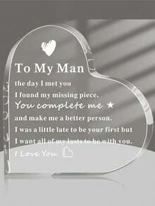 1pc Decorative Plaque Suitable For Father's Day, Anniversary, Birthday, Valentine's Day, Christmas, Engagement, Wedding And Other Occasions - To My Man - View 1