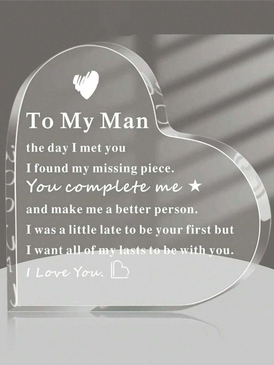 1pc Decorative Plaque Suitable For Father's Day, Anniversary, Birthday, Valentine's Day, Christmas, Engagement, Wedding And Other Occasions - To My Man - View 1