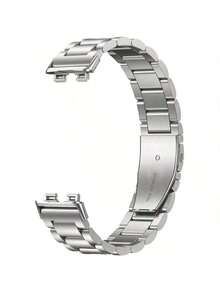 Stainless Steel Metal Replacement Strap For Huawei Band 8/9/10, Solid Steel Durable Quick Release Wristband, Adjustable Links, Suitable For Men And Women, Classic Silver, Gold, Rose Gold, Black Colors Available - Hua Wei 8/9/10 - View 4