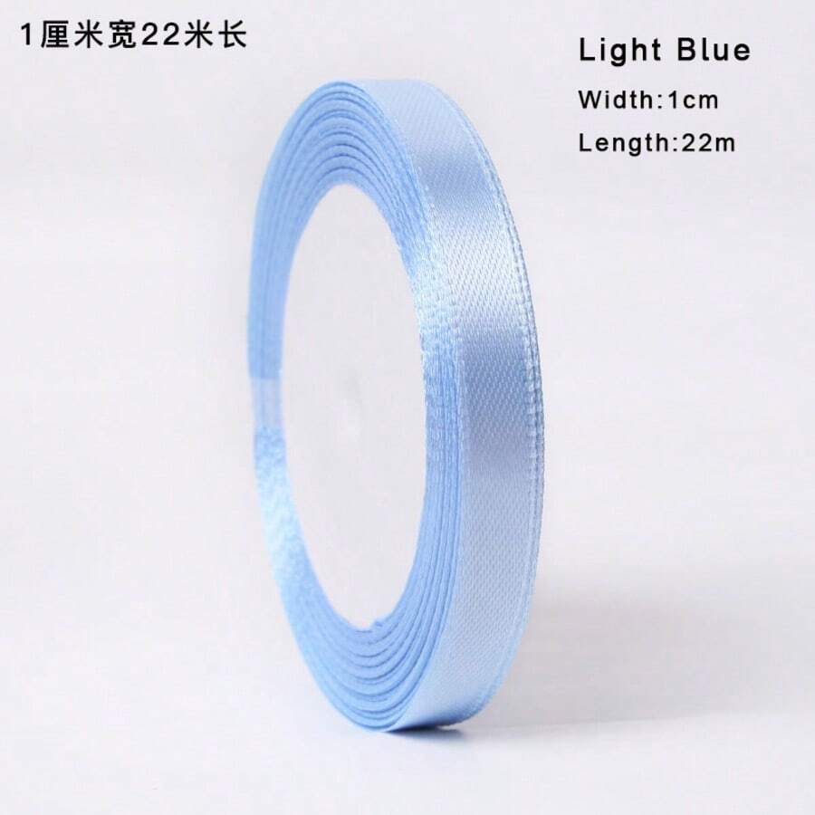 1厘米/2厘米/2.5厘米/4厘米浅蓝色/粉色/紫色缎带,礼盒包装装饰丝带,蝴蝶结,缎带 - 淺藍色 - 查看 1