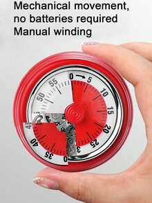 shoxil 1 chiếc đồng hồ bấm giờ nhà bếp kiểu cổ điển bằng thép không gỉ, có mặt sau từ tính, đếm ngược 60 phút và chuông báo lớn - Đồng hồ bấm giờ cơ học lý tưởng cho việc nấu ăn, làm việc văn phòng và học tập. - hẹn giờ - Xem 6