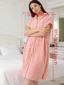 1pc Leopard Print Flannel Hooded Bathrobe - Women's Plush Robe, Comfortable Loose Fit Winter Loungewear, Thick Spa Hotel Bathrobe, Soft Robe Bathroom Decor - Pink - View 7