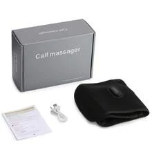 Hailicare 无线气压加热振动小腿按摩器，电动气压腿部按摩器，带加热循环和缓解疲劳功能，1800mAh可充电小腿气囊按摩带，带加热功能，3档肌肉放松强度，适用于小腿、大腿、膝盖、手臂，可作为礼物送给亲朋好友 - 黑色 - 查看 12