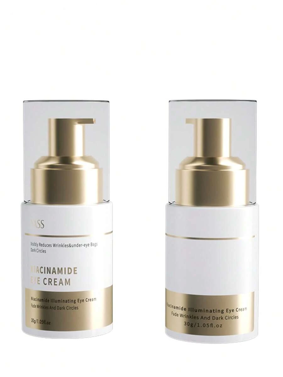 1瓶1.05液体盎司简约设计白色盒装按压式眼霜，减少黑眼圈和皱纹，男女皆宜 - 菸鹼醯胺 - 查看 1