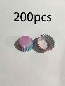 50个/100个/200个/500个/800个星空/渐变迷你纸杯蛋糕衬垫，2.5厘米不粘烘焙杯，小型纸杯，烘焙模具内衬，理想的厨房配件，烘焙必备品 - 彩色 - 查看 11