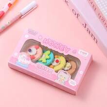 4 cục tẩy hình hoạt hình món tráng miệng, thiết kế kem sống động như thật, đồ dùng học tập để viết và vẽ, quà tặng. - Nhiều màu - Xem 12