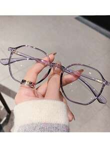 Fashion Transparent Flat Glasses Women HD Light Glasses Men Flat Lens - Multicolor - View 7