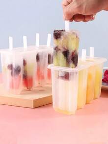 1pc Popsicle Molds, Creative Popsicle Molds, PP Material Popsicle Molds, Reusable Cream Molds, Frozen Ice Cube Trays, Household Popsicle Molds, Jelly Molds, Kitchenware, Kitchen Accessories - Multicolor - View 5