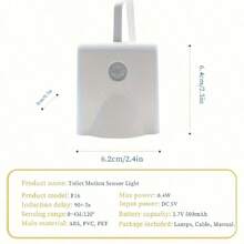 Đèn ngủ nhà vệ sinh LED sạc USB với chức năng chiếu bầu trời sao, cảm biến tự động, 16 màu sắc - Phụ kiện trang trí phòng tắm thú vị, phù hợp cho cả người trẻ và người lớn, phụ kiện trang trí nhà vệ sinh. - Nhiều màu - Xem 9